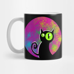 Black Cat Green eyes Mug